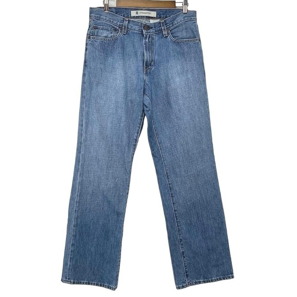 Gap Straight Fit 1969 32x32 Medium Rise Jeans Men Cotton Medium Wash